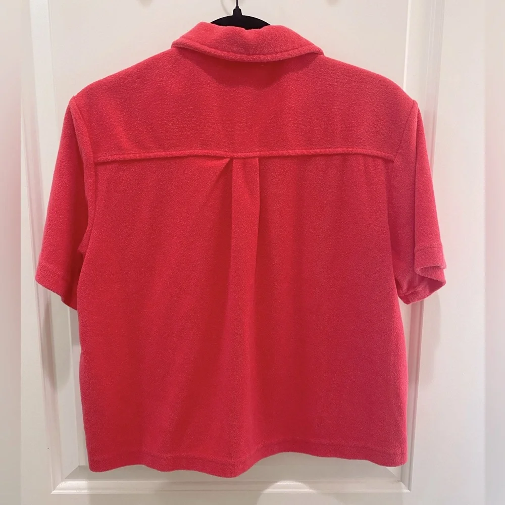 NWOT Z SUPPLY Resort Loop Terry Shirt Strawberry Color - Picture 4 of 4